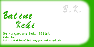balint keki business card